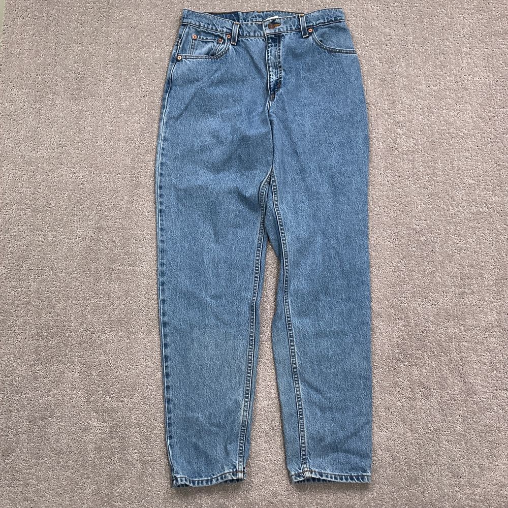 Levi's 550 Jeans Women 13L Blue Relaxed Fit Taper Leg Cotton Denim Bat‎ Wing Mom